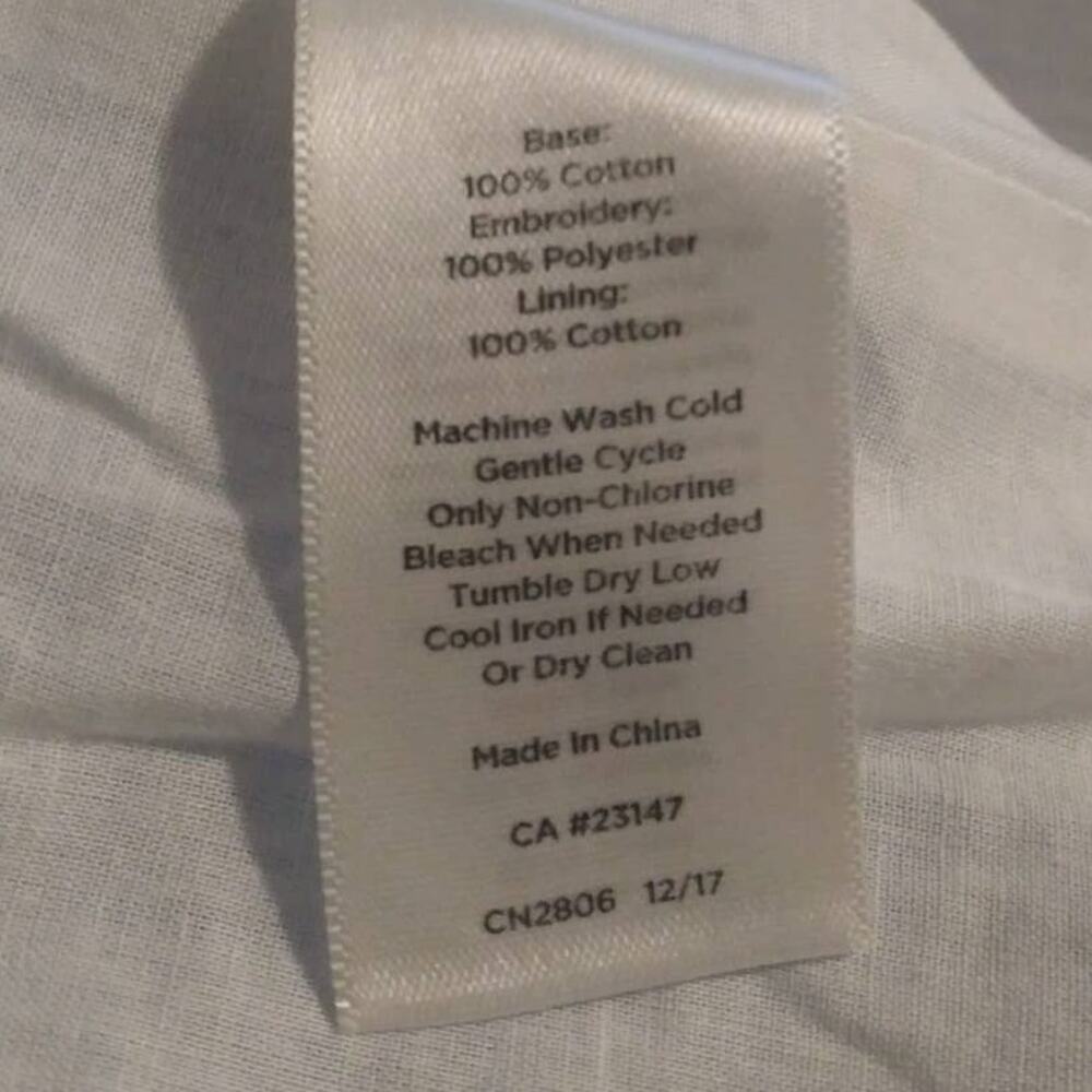 Talbots Blue & White Seersucker Embroidered Watermelon Print Shift Dress Sz 6 - Picture 9 of 11